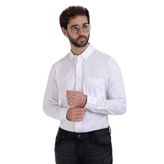 Foto 4 | Foto 4 | Camisa Casual Supply Manga Larga 6602 Blanco para Hombre