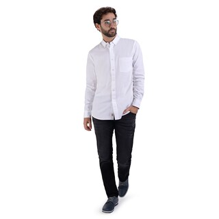 Foto 5 | Foto 5 | Camisa Casual Supply Manga Larga 6602 Blanco para Hombre