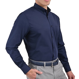 Foto 3 | Foto 3 | Camisa Casual Yale Manga Larga Regular Fit 4220 Marino Entintado