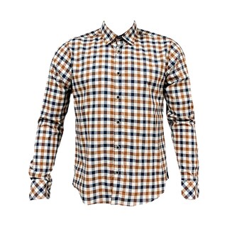 Foto 1 | Foto 1 | Camisa Cafe/marino Cuadros Para Caballero Zarevich Collection