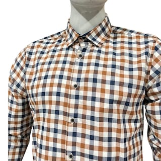 Foto 3 | Foto 3 | Camisa Cafe/marino Cuadros Para Caballero Zarevich Collection