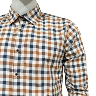 Foto 4 | Foto 4 | Camisa Cafe/marino Cuadros Para Caballero Zarevich Collection