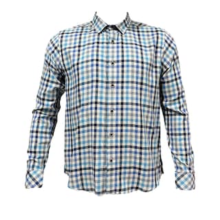 Foto 1 | Foto 1 | Camisa Azul/gris Cuadros Urbano Afranelada Para Caballero Zarevich Collection