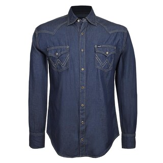 Foto 1 | Foto 1 | Camisa Vaquera Wrangler MEZ-MANGA LARGA color Azul S98 Hombre