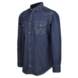 Foto 2 | Foto 2 | Camisa Vaquera Wrangler MEZ-MANGA LARGA color Azul S98 Hombre