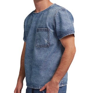 Foto 2 | Foto 2 | Playera de Mezclilla MCHK 8015 Manga Corta Bolsillo en el Pecho