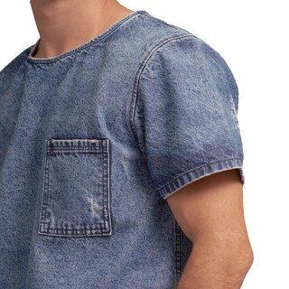 Foto 3 | Foto 3 | Playera de Mezclilla MCHK 8015 Manga Corta Bolsillo en el Pecho