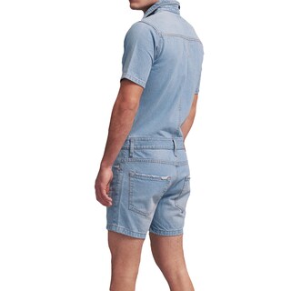 Foto 3 | Foto 3 | Overol de Mezclilla MCHK 8011 Hombre Manga y Short Corto Botones Frontales
