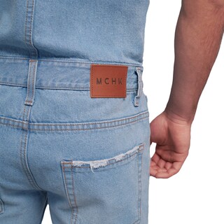 Foto 5 | Foto 5 | Overol de Mezclilla MCHK 8011 Hombre Manga y Short Corto Botones Frontales