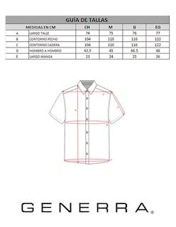 Foto 5 | Foto 5 | Camisa para Hombre Generra Manga Corta 318104