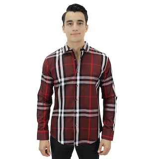 Foto 1 | Foto 1 | Camisa Para Hombre Marca Ravalli Color Vino Msh-680-36