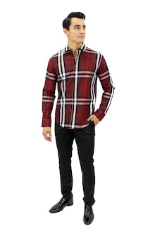 Foto 3 | Foto 3 | Camisa Para Hombre Marca Ravalli Color Vino Msh-680-36