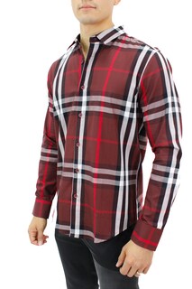 Foto 4 | Foto 4 | Camisa Para Hombre Marca Ravalli Color Vino Msh-680-36
