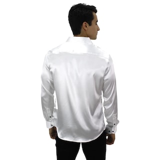 Foto 2 | Foto 2 | Camisa de Caballero Lisas Brillosas Marca Pavini color Blanca Pvls-011-01