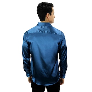 Foto 2 | Foto 2 | Camisa de Caballero Lisas Brillosas Marca Pavini color Azul Pvls-011-09