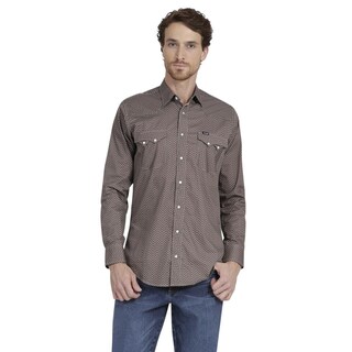 Foto 1 | Foto 1 | Camisa Vaquera para Hombre Wrangler Slim Fit Manga Larga 982 color Marrón