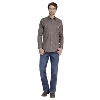 Foto 4 | Foto 4 | Camisa Vaquera para Hombre Wrangler Slim Fit Manga Larga 982 color Marrón