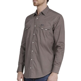Foto 5 | Foto 5 | Camisa Vaquera para Hombre Wrangler Slim Fit Manga Larga 982 color Marrón