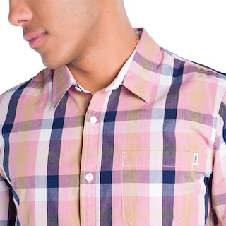 Foto 2 | Foto 2 | Camisa Oggi 2311304 color Rosa a Cuadros para Hombre