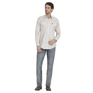 Foto 4 | Foto 4 | Camisa Vaquera para Hombre Wrangler Slim Fit Manga Larga 975 color Beige