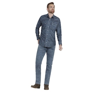 Foto 4 | Foto 4 | Camisa Vaquera Wrangler Slim Fit 944 color Azul para Hombre