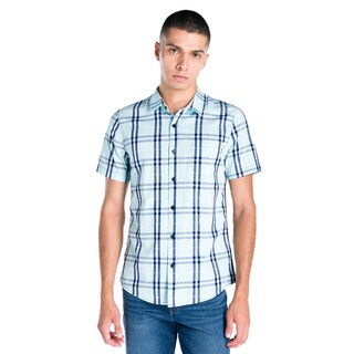 Foto 1 | Foto 1 | Camisa Oggi 2311306 color Azul Popelina Cuadros para Hombre