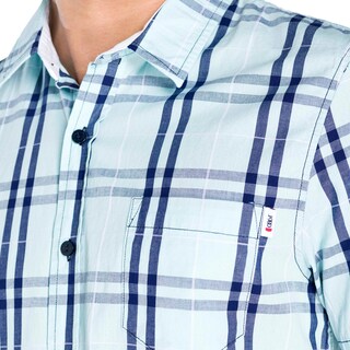Foto 2 | Foto 2 | Camisa Oggi 2311306 color Azul Popelina Cuadros para Hombre