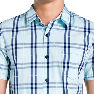 Foto 4 | Foto 4 | Camisa Oggi 2311306 color Azul Popelina Cuadros para Hombre