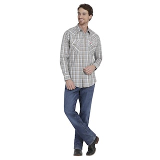 Foto 4 | Foto 4 | Camisa Vaquera Wrangler Regular Fit Manga Larga 936 color Beige para Hombre
