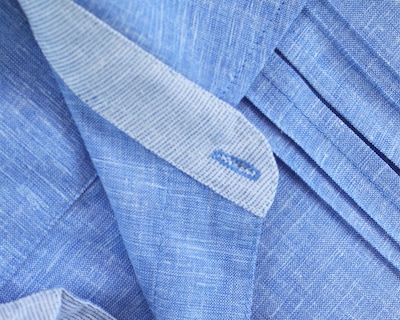 Foto 6 | Foto 6 | Camisa Tipo Guayabera Para Hombre Modelo Digan Color Azul Jaspe Corte Regular Y Apariencia De Lino