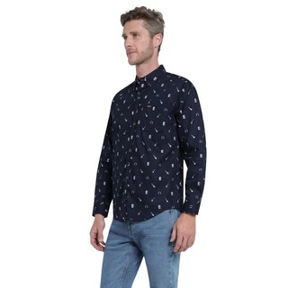 Foto 2 | Foto 2 | Camisa Casual Lee Ultra Slim 440 Azul Marino para Hombre