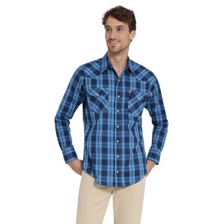 Foto 1 | Foto 1 | Camisa Vaquera Wrangler Regular Fit Manga Larga Azul para Hombre