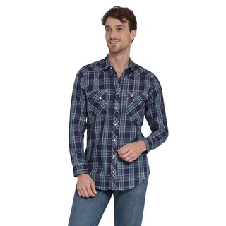 Foto 1 | Foto 1 | Camisa Vaquera Wrangler Slim Fit Manga Larga 309 Azul para Hombre