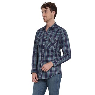 Foto 2 | Foto 2 | Camisa Vaquera Wrangler Slim Fit Manga Larga 309 Azul para Hombre
