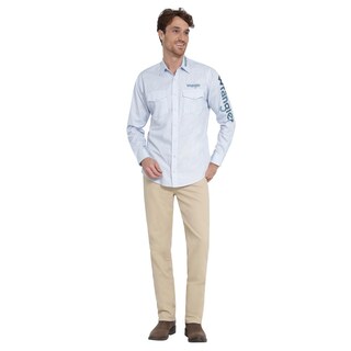 Foto 4 | Foto 4 | Camisa Vaquera Wrangler Regular Fit Manga Larga 403 Azul Cielo