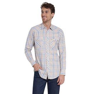 Foto 1 | Foto 1 | Camisa Vaquera Wrangler Slim Fit Manga Larga 406 Beige para Hombre