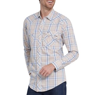 Foto 5 | Foto 5 | Camisa Vaquera Wrangler Slim Fit Manga Larga 406 Beige para Hombre