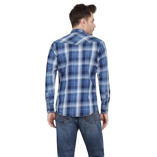 Foto 3 | Foto 3 | Camisa Vaquera Wrangler Slim Fit Manga Larga 414 Azul Marino