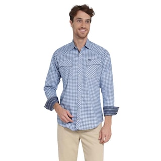 Foto 1 | Foto 1 | Camisa Vaquera Wrangler Slim Fit Manga Larga 406 Azul