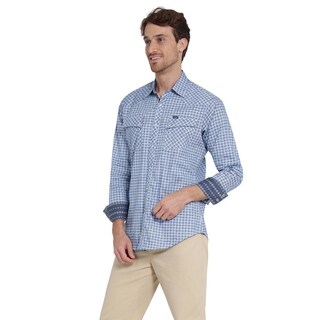 Foto 2 | Foto 2 | Camisa Vaquera Wrangler Slim Fit Manga Larga 406 Azul