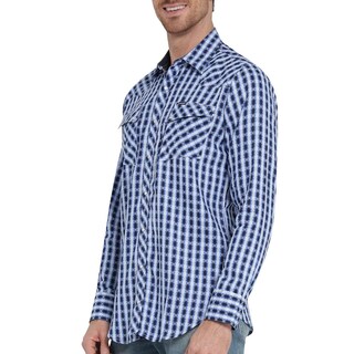 Foto 4 | Foto 4 | Camisa Vaquera Wrangler Slim Fit Manga Larga Azul para Hombre
