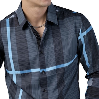 Foto 2 | Foto 2 | Camisa Pavini Manga Larga Para Hombre Azul Pvls104-04