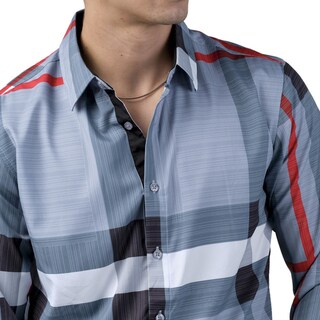 Foto 2 | Foto 2 | Camisa Pavini Manga Larga Para Hombre Gris Pvls104-05