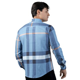 Foto 4 | Foto 4 | Camisa Pavini Manga Larga Para Hombre Azul Pvls104-02