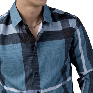 Foto 2 | Foto 2 | Camisa Pavini Manga Larga Para Hombre Azul Pvls104-01