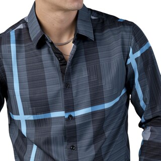 Foto 2 | Foto 2 | Camisa Pavini Manga Larga Para Hombre Azul Pvls104-04