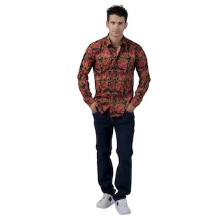Foto 4 | Foto 4 | Camisa Benzini Para Caballero Roja Ls5048-red