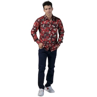 Foto 4 | Foto 4 | Camisa Benzini Para Caballero Rojo Ls5054-red