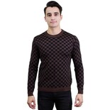 Sueter para Hombre Moderno Cafe a Cuadros