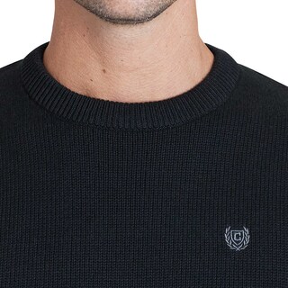 Foto 3 | Foto 3 | Suéter Chaps Casual Cuello Redondo Clásico Negro para Hombre